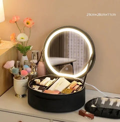 Illuminated Makeup Travel Bag with Mirror