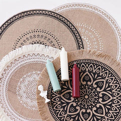 Tassel Edge Round Dining Mats