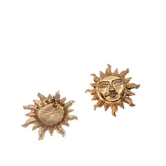 Vintage Sunbeam Gold Earrings