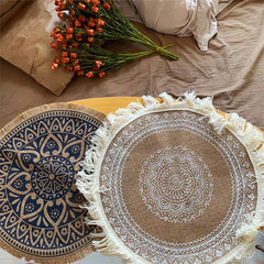 Tassel Edge Round Dining Mats