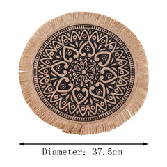 Tassel Edge Round Dining Mats