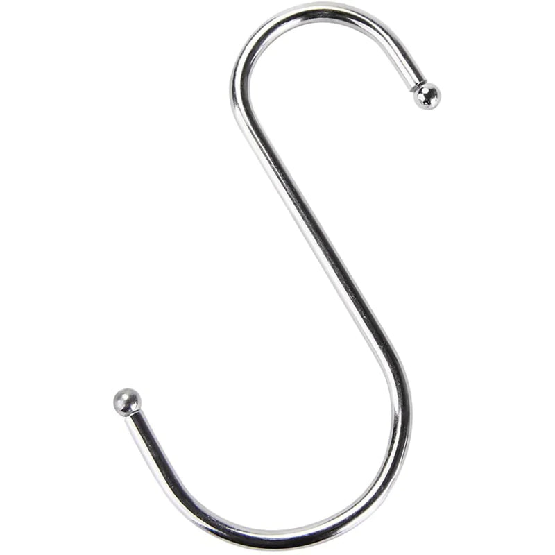 10pcs S-Shaped Metal Hooks for Kitchen & Closet