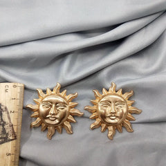 Vintage Sunbeam Gold Earrings