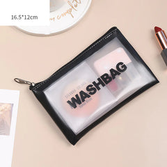 Transparent Makeup and Wash Bag Set