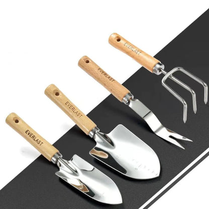 3-Piece Garden Tool Set – Rake, Spade & Shovel for Gardening & Landscaping