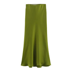 Ladies' Satin Midi Skirt