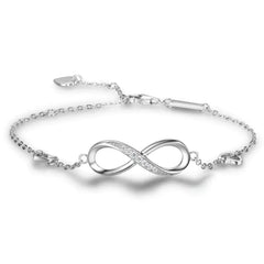 925 Sterling Silver Infinity Bracelet