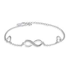 925 Sterling Silver Infinity Bracelet