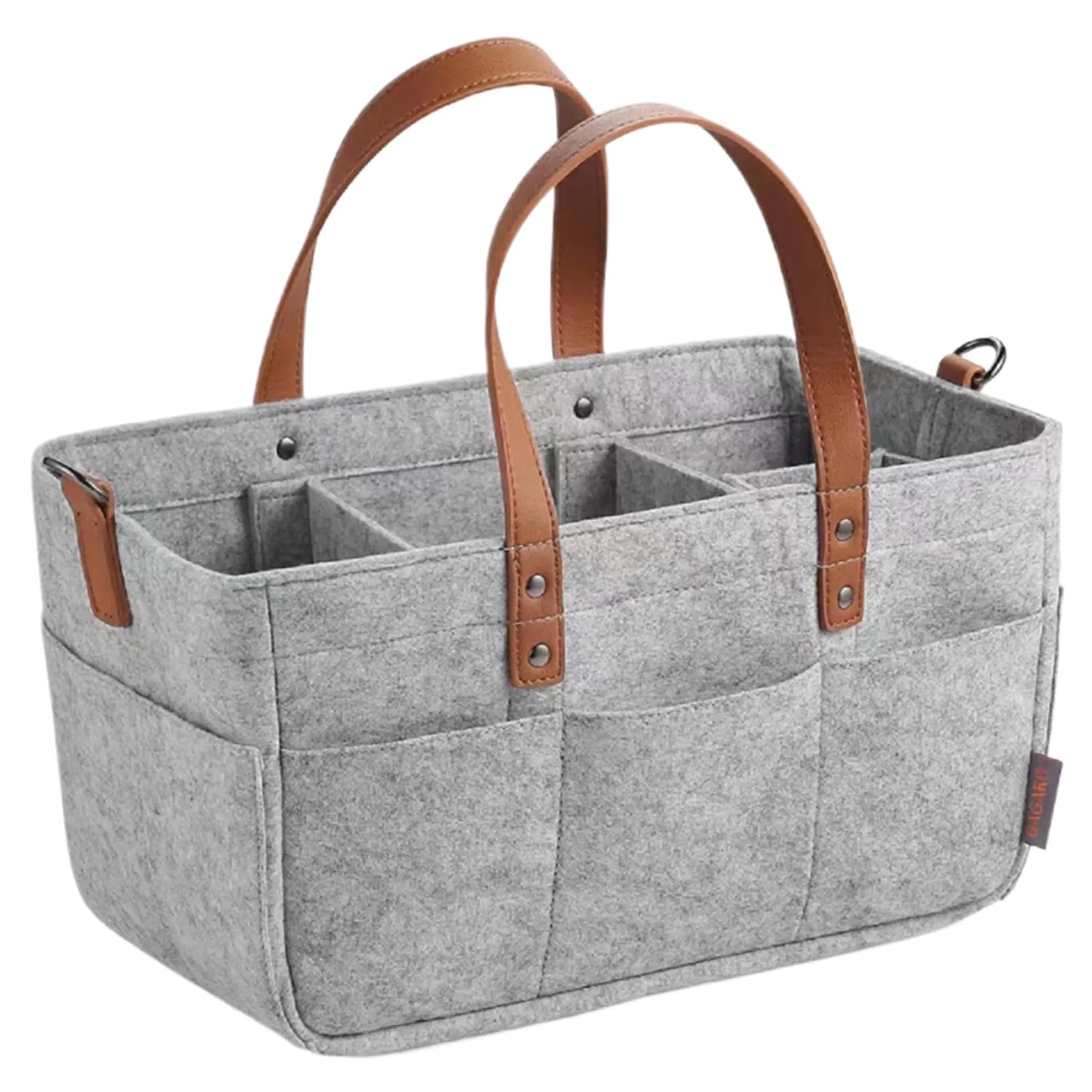 Diaper Caddy Baby Diaper Caddy Portable Diaper Caddy Organizer Foldable Nursery Caddy Felt Bag Baby Basket Durable Changing Table Organizer for Diapers and Baby Wipes Grey