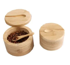 Bamboo Container Condiment Storage