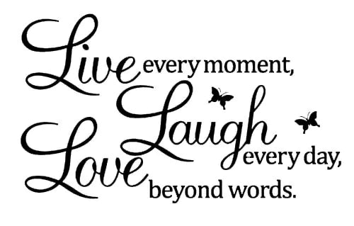 Live Laugh Love Butterflies Decal Vinyl Sticker|Cars Trucks Vans Walls Laptop| Black |7.5 x 4.5 in|CCI1145