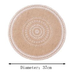 Tassel Edge Round Dining Mats