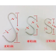 10pcs S-Shaped Metal Hooks for Kitchen & Closet