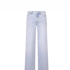 Mid Waist Straight Leg Jeans