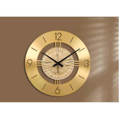 Metal Wall Clock With Elegant Pendulum