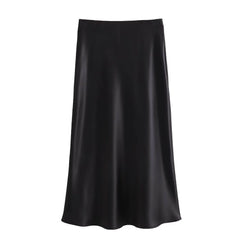 Ladies' Satin Midi Skirt