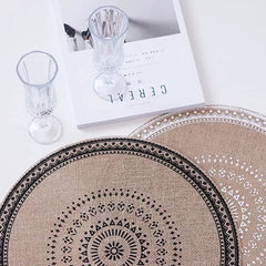 Tassel Edge Round Dining Mats