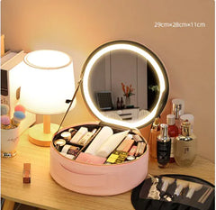 Illuminated Makeup Travel Bag with Mirror