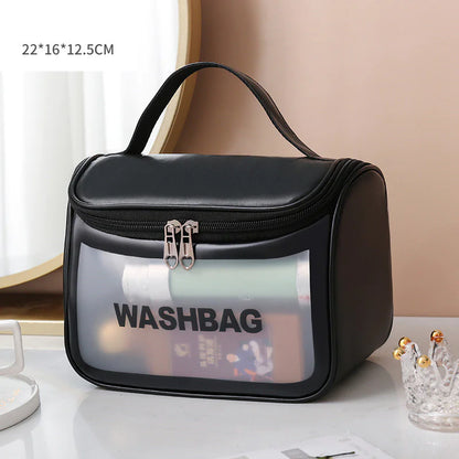 Transparent Makeup and Wash Bag Set