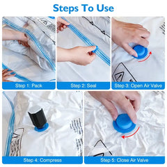 Compact Travel Vacuum Bag System